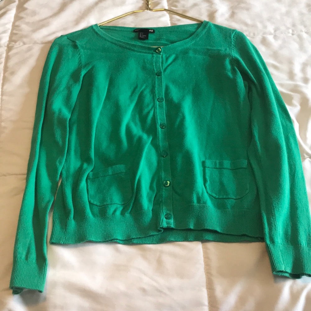 Green H &M cardigan